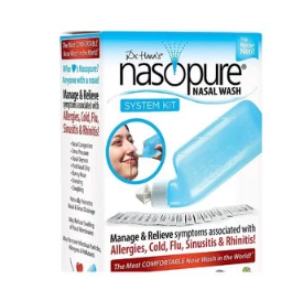 Dr. Hana’s Nasopure The “Nicer Neti Pot” | System Kit | 8 Ounce Bottle with 20 Buffered Salt Packets | Allergy and Congestion Relief Nasal Wash only $10.83