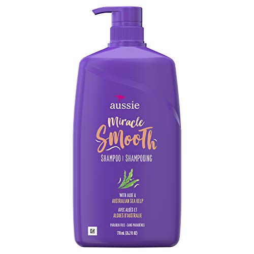Aussie Paraben-Free Miracle Smooth Shampoo with Aloe & Kelp for Frizzy Hair, 26.2 Fluid Ounce (Pack of 4), Only $27.96, free shipping