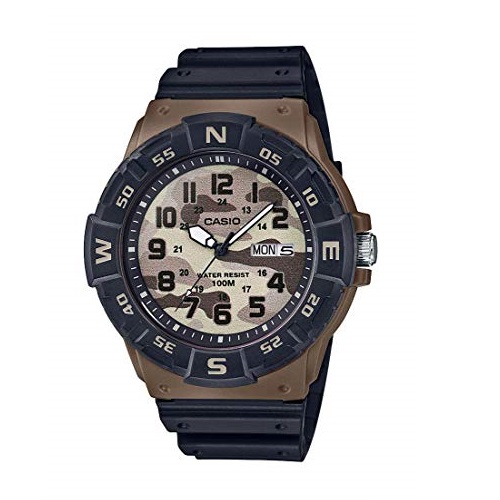 Casio Men's Analog Quartz Resin Strap, Black, 24.77 Casual Watch (Model: MRW-220HCM-5BVCF, Only $19.92