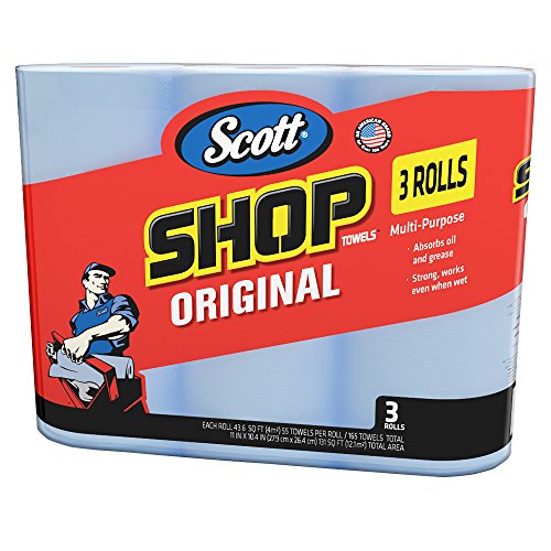 Scott 75143 Scott Shop Towels, Blue (3 Rolls, Pack of 165), Only $5.48, You Save $10.91(67%)