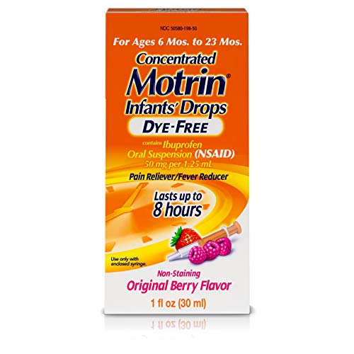 Infants' Motrin Concentrated Drops, Fever Reducer, Ibuprofen, Dye Free, Berry Flavored, 1 Oz, Only $7.12