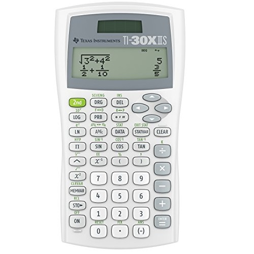 Texas Instruments TI30XIISWHITE 2-Line Scientific Calculator, Only $8.97