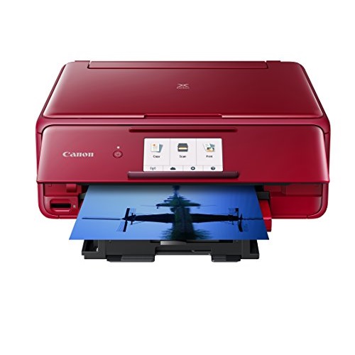 Canon Office Products 2230C042 TS8120 Wireless All-in-One Printer with Scanner and Copier: Mobile and Tablet Printing, with Airprint(TM) and Google Cloud Print Compatible, Red, Only $55.00