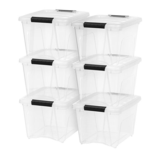 IRIS USA, Inc. TB-17 Stack & Pull Box, 19 Quart, Clear, 6 Pack, Only $39.99, free shipping