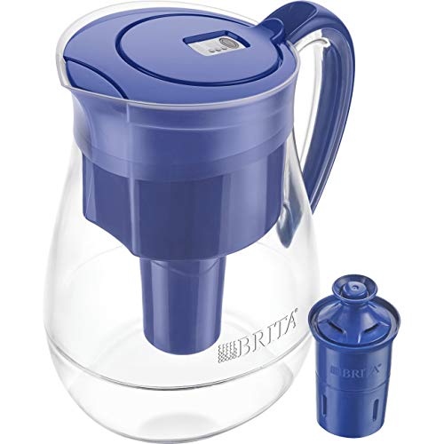 Brita Large 10 Cup Water Filter Pitcher with 1 Longlast Filter, Reduces Lead, BPA Free – Monterey, Blue $27.99