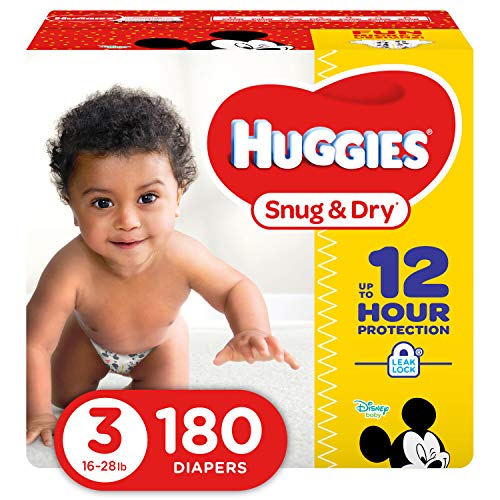 HUGGIES Snug & Dry Diapers, Size 3, 180 Count (Packaging May Vary), Only  $16.19