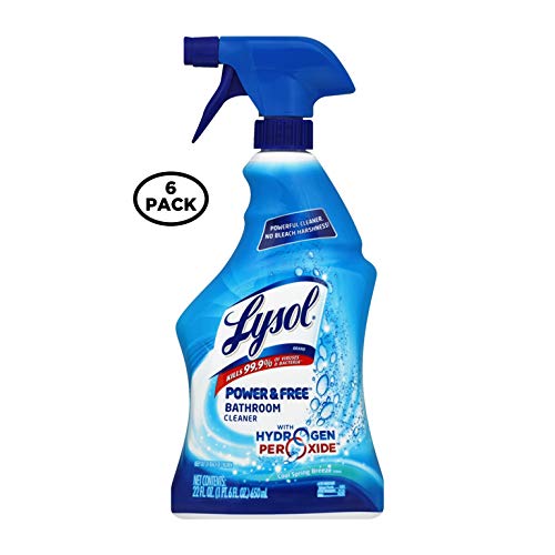 Lysol Bleach Free Hydrogen Peroxide Bathroom Cleaner Spray, Fresh, 22 oz (Pack of 6), Only $14.94
