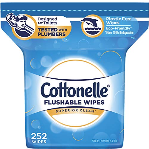 Cottonelle FreshCare Flushable Wipes for Adults, Alcohol Free, 252 Wet Wipes per Pack (Packaging May Vary), Only $4.75