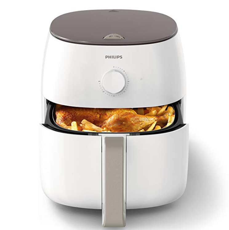Philips Twin TurboStar Technology XXL Airfryer with Fat Reducer, Analog Interface, White, 3lb/4qt- HD9630/28 $199.95，free shipping