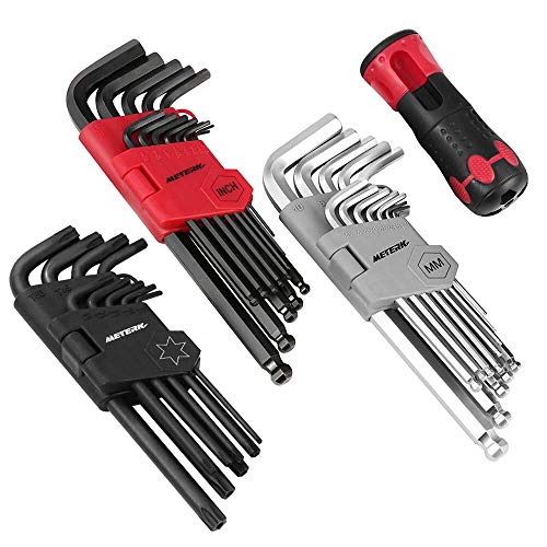 Meterk 36Pcs Hex Key Allen Wrench Set, Long Arm Ball End Hex Key Socket Head Screw Wrench, only $14.98 (40% off) with coupon code