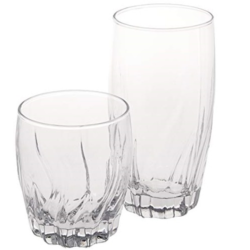 Anchor Hocking Central Park Small and Large Drinking Glasses, 16-Piece Glassware Set, Only $9.94