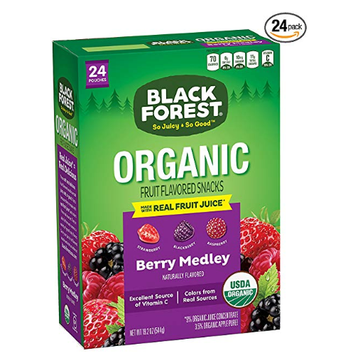 Black Forest Organic Fruit Snacks, Berry Medley, 0.8-Ounce Bags (Pack of 24) only $7.29