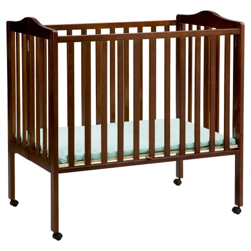 Delta Children 木質嬰兒床，帶滾輪可摺疊，原價$135.99，現僅售$86.51，免運費！