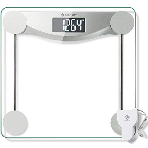 Etekcity Digital Body Weight Bathroom Scale with Step-On Technology, 440 Pounds, Body Tape Measure Included, Only $16.98