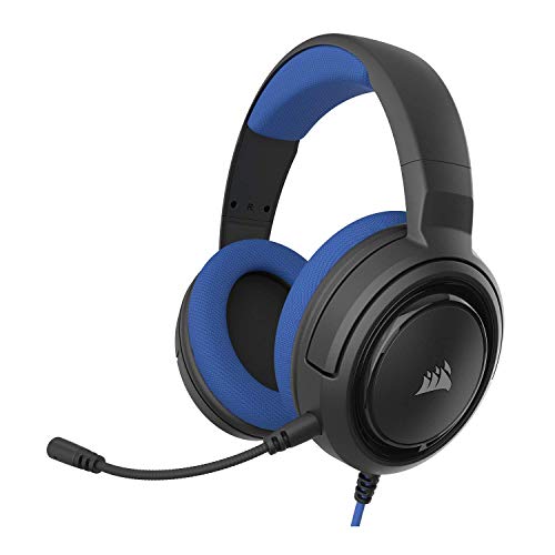 Corsair HS35 - Stereo Gaming Headset - Memory Foam Earcups - Headphones Designed for Playstation 4 (PS4), PC and Mobile - Blue, Only $27.99