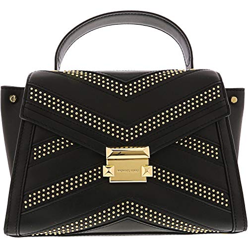 Michael Kors Whitney Studded Leather Satchel BLACK, Only $128.34, free shipping