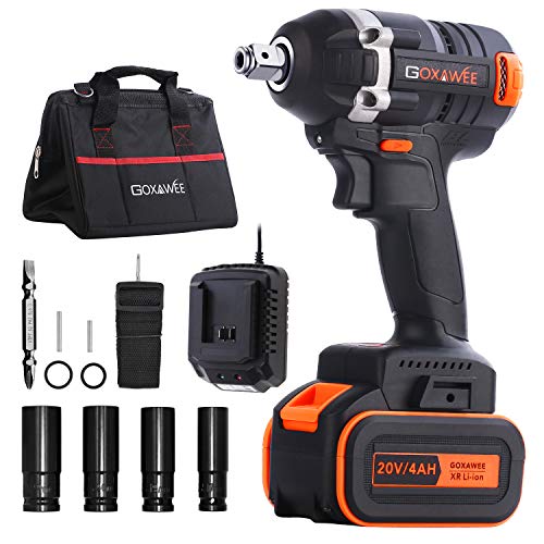 Cordless Impact Wrench 1/2 Inch - GOXAWEE 20V Electric Impact Gun - High Torque Impact Driver Kit for Home & DIY Project discounted price only $80.99
