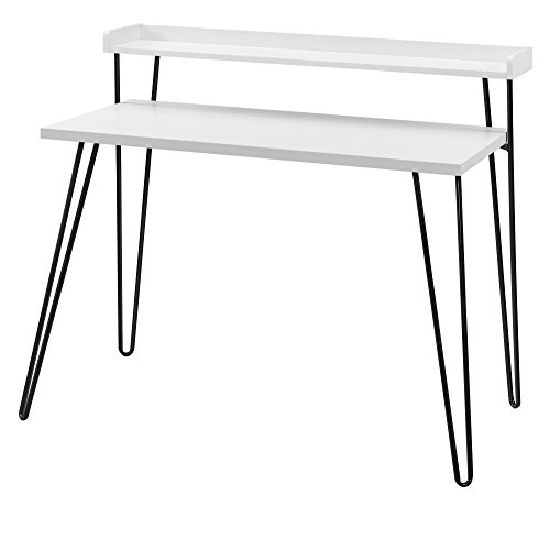 Ameriwood Home Haven Retro Desk with Riser, White, Only $42.39, You Save $32.60(43%)