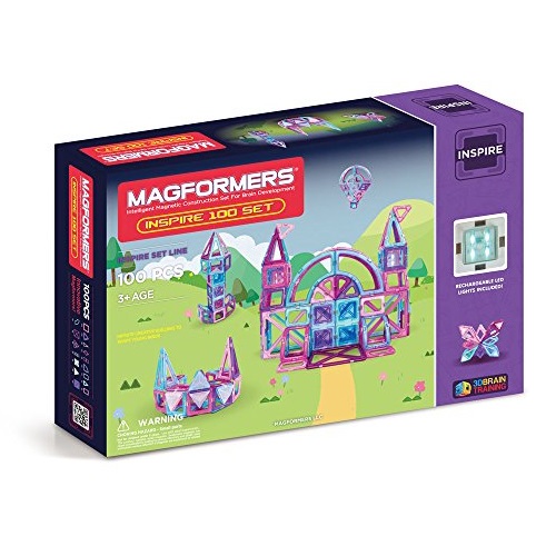 Magformers Inspire Set (100-pieces)  Magnetic    Building      Blocks, Educational  Magnetic    Tiles Kit , Magnetic    Construction  STEM Toy Set, Only  $59.48
