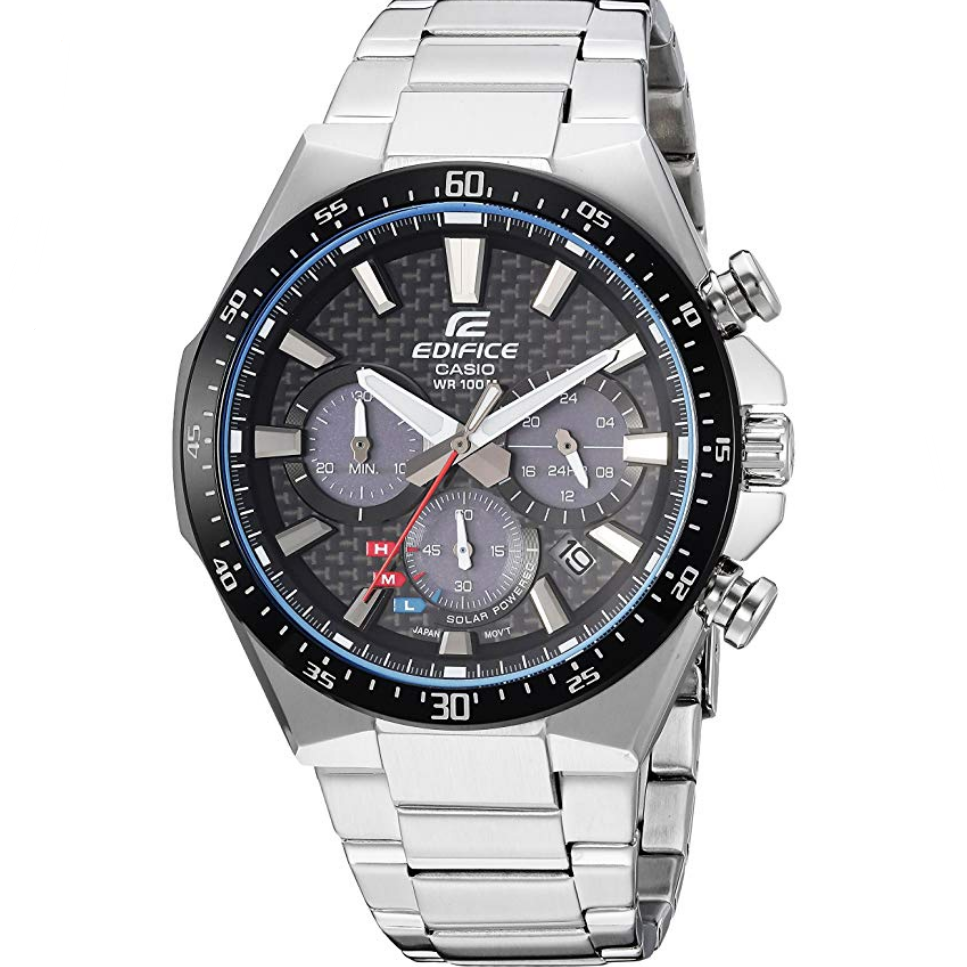 Casio Men's Edifice Quartz Watch with Stainless-Steel Strap, Silver, 20 (Model: EQS-800CDB-1AVCF) $67.84, free shipping