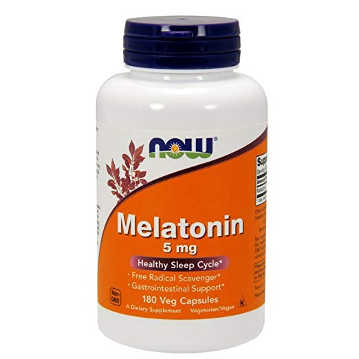 NOW Foods Supplements, Melatonin 5 mg, 180 Veg Capsules, only  $5.06, free shipping