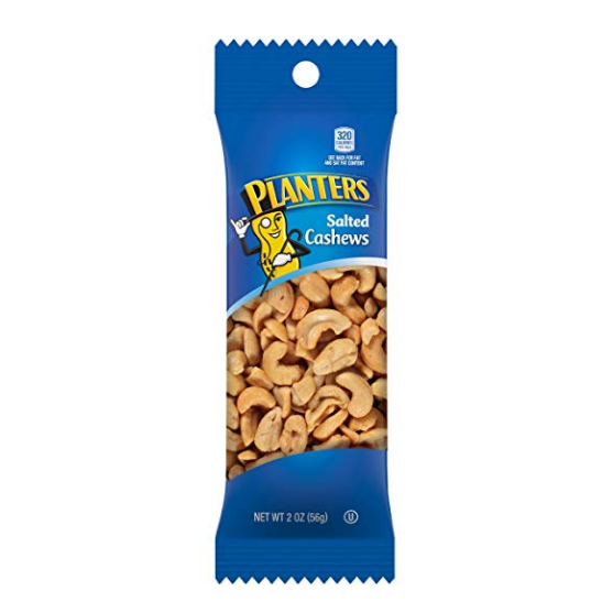 Planters Salted Cashews (2 oz Tubes, Pack of 15) $13.63