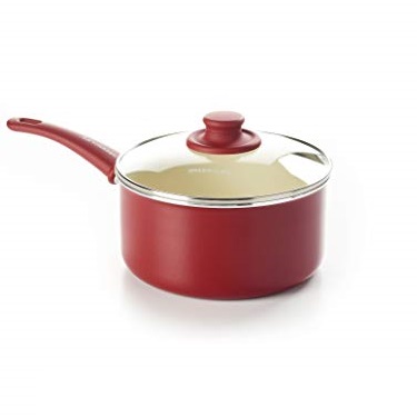 GreenLife CC001698-001 Soft Grip 3QT Ceramic Non-Stick, Red, Only $11.00