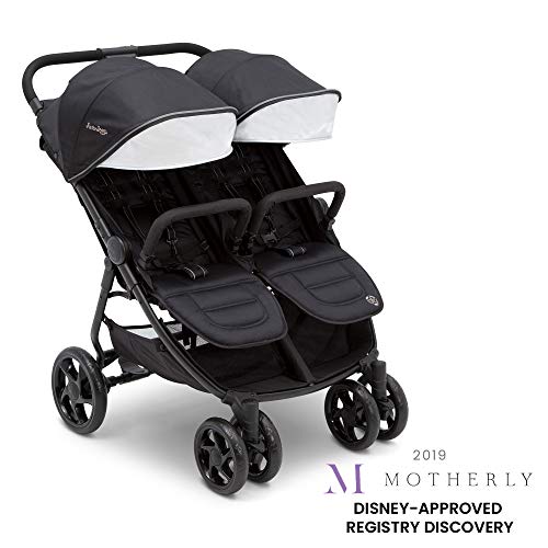 Delta Children Jeep Destination Ultralight Side x Side Double Stroller, Midnight (Black), Only $183.99, You Save $66.00(26%)