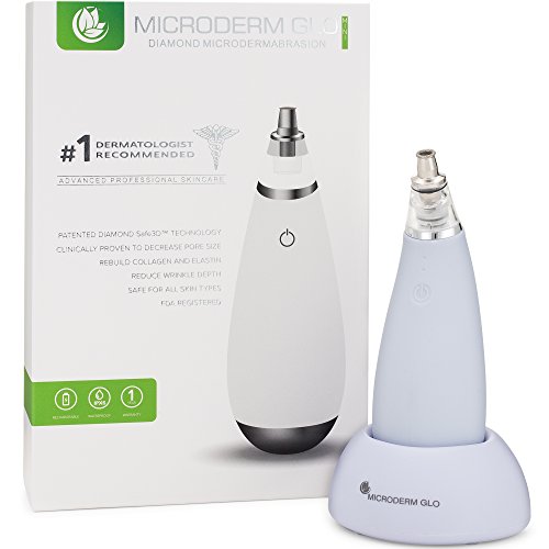 Microderm GLO MINI Diamond Microdermabrasion and Suction Tool - Best Blackhead Remover Pore Vacuum  - Anti Aging Wrinkle Care For Collagen Production & Acne Scars, Only $点击coupon后