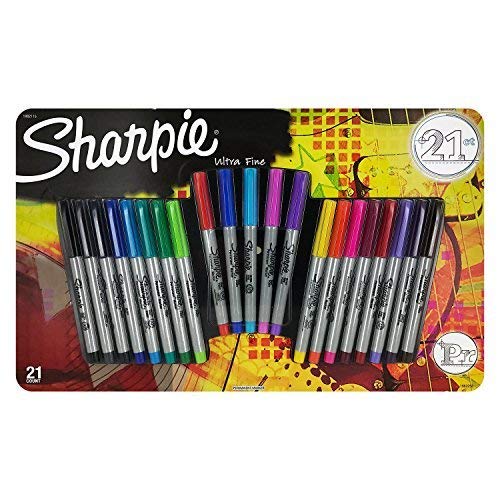 史低价！Sharpie 超细笔尖 彩色永久记号笔 21支装，原价$14.67，现仅售$8.68