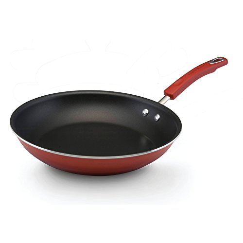 Rachael Ray Classic Brights Hard Enamel Nonstick 12.5-Inch Skillet, Frying Pan, Red Gradient, Only $13.68, You Save $46.32(77%)