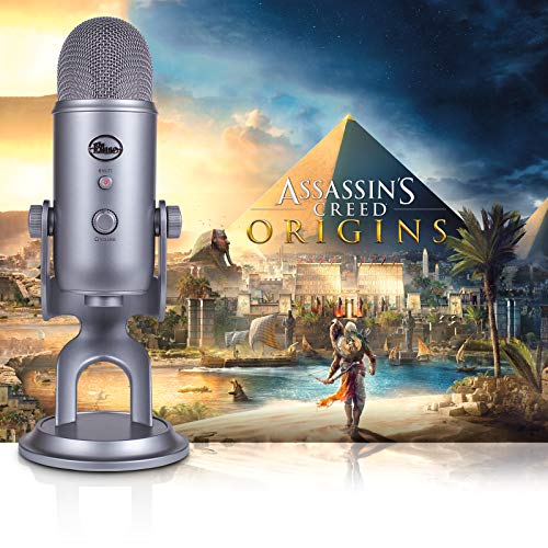 Yeti Blue Condenser Microphone, Cool Grey, Mic + Assassin's Creed Origins Streamer Bundle (988-000106), Only $78.43