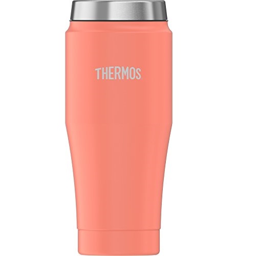 Thermos 16 Ounce Stainless Steel Travel Tumbler, Peach, Only $14.54
