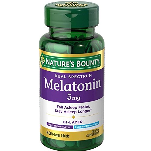 Nature's Bounty Dual Spectrum Bi-Layer Melatonin 5 mg, 60 Tablets, Only $4.55
