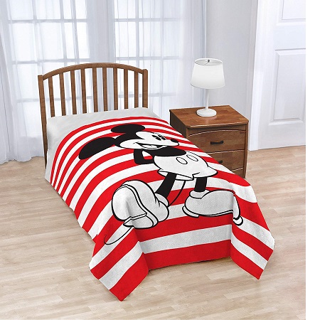 Disney Mickey Mouse Jersey Stripe Red/White Plush 62