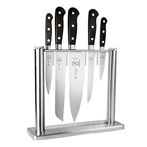 史低价！ Mercer Culinary 刀具6件套，带玻璃收纳架，原价$149.00，现仅售$89.59，免运费！