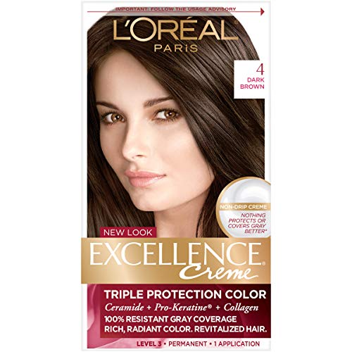 L'Oreal Paris Excellence Creme Permanent Hair Color, 4 Dark Brown, Only $5.06, free shipping after  using SS