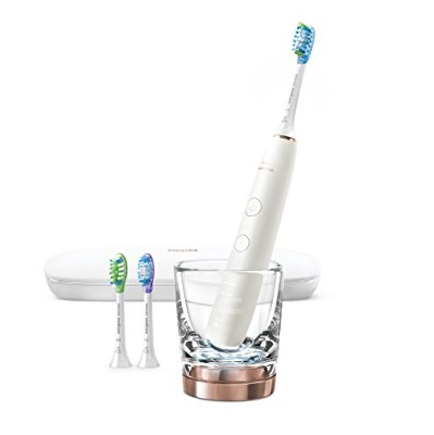 Philips Sonicare DiamondClean Smart 9300 Electric Rechargeable Power Toothbrush, For Complete Oral Care, includes 3 brush heads, glass charger and travel case, Rose Gold, Only $167.99