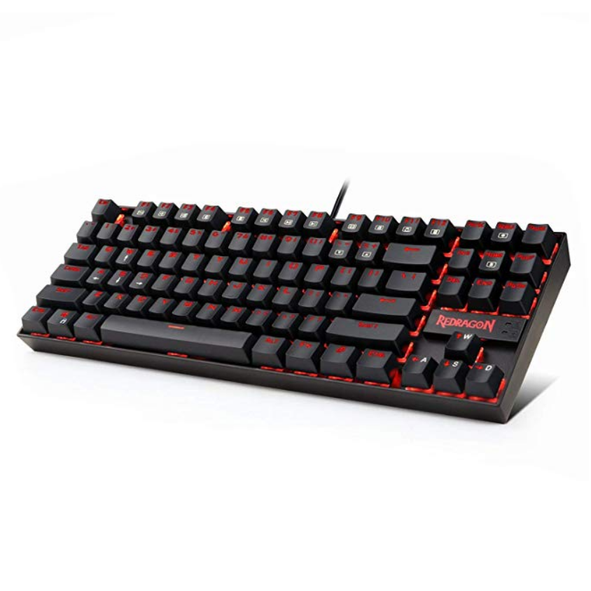 Redragon K552 青轴红色背光机械键盘，原价$59.99，现仅售$27.99，免运费