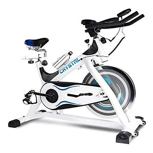 Crystal Fit Indoor Cycling Bike, Smooth Belt Drive Spinning Bike with 40lbs Flywheel and LCD Monitor discounted price only $161.4