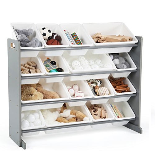 Humble Crew Supersized Wood Toy Storage Organizer, Extra Large, Grey/White, Only $54.65