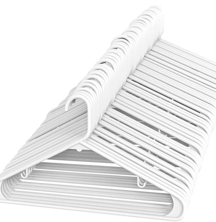 Sharpty White Plastic Hangers, Plastic Clothes Hangers Ideal for Everyday Use, Clothing Hangers, Standard Hangers (60 Pack) only $19.89