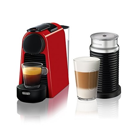 DeLonghi EN85RAE Essenza Mini Original Espresso Machine Bundle with Aeroccino Milk Frother by De'Longhi, Red, Only $119.99, You Save $79.01(40%)