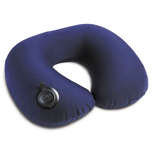 Lewis N. Clark On Air Adjustable and Inflatable Neck Pillow, Airplane Pillow and Cervical Neck Pillow for Kids + Adults, Inflatable Travel Pillow with Neck Support, Blue, Only $4.98