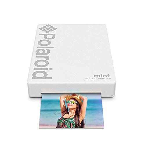 Polaroid Mint Pocket Printer W/ Zink Zero Ink Technology & Built-In Bluetooth for Android & iOS Devices - White, Only $59.99