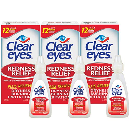 Clear Eyes,Redness Relief Eye Drops, 0.5 Fl Oz (Pack of 3), Only $8.04