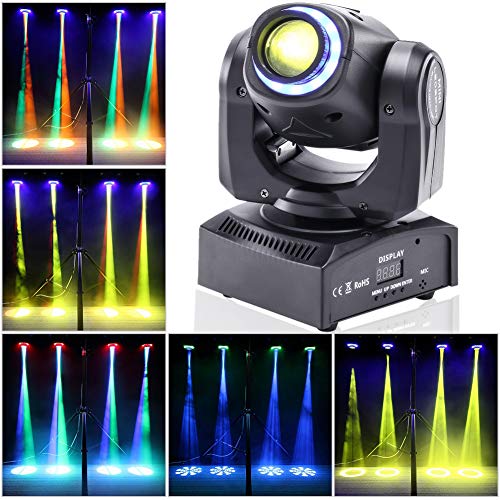 Amazon Today's Best deals！U`King Stage Lighting Moving Head Spot 4 Color RGBW Gobos with Magical Circle 50W DMX for DJ Disco Party only $99.98