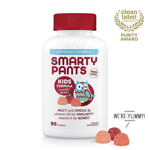 SmartyPants Kids Formula Cherry Berry Daily Gummy Vitamins: Gluten Free, Multivitamin & Omega 3 Fish Oil (Dha/Epa), Methyl B12, Vitamin D3, Vitamin B6, 90Count, Only $9.61
