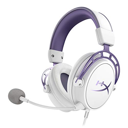HyperX Cloud Alpha Gaming Headset - White/Purple - Limited Edition for PC, PS4 & Xbox One, Nintendo Switch, Only $88.58, You Save $11.41(11%)