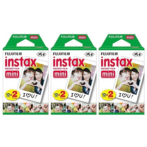 Fujifilm Instax Mini Instant Film (3 Twin Packs, 60 Total Pictures) for Instax Cameras, Only$34.98